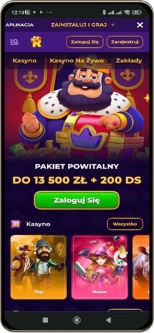 Kasyno Royalgame na ekranie telefonu komórkowego