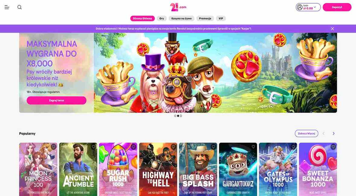 Strona główna kasyna 21.com