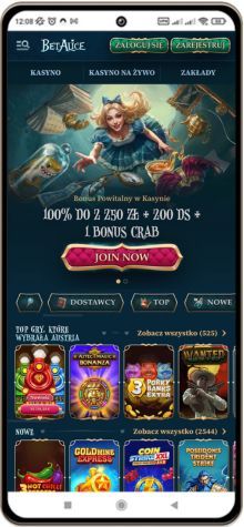 BetAlice kasyno wersja mobilna