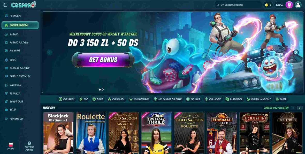 Strona główna kasyna Caspero