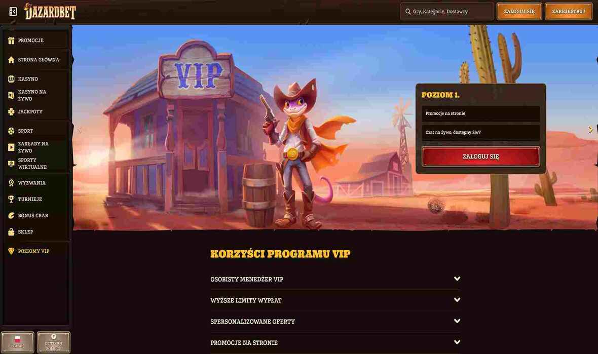 DazardBet kasyno VIP