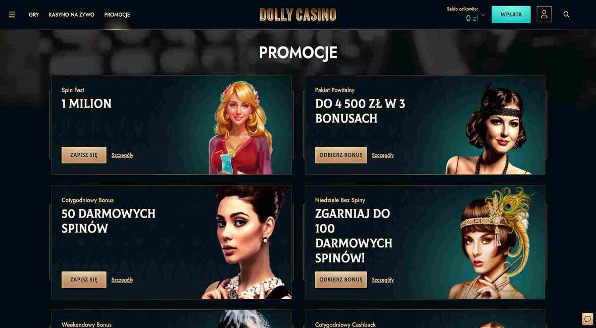 Dolly kasyno bonusy