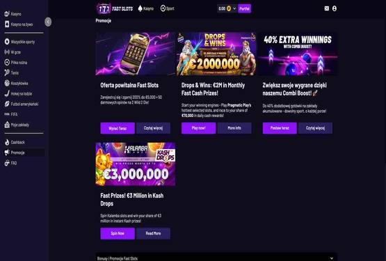 Fast Slots kasyno bonusy