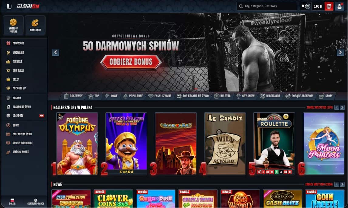 Strona główna kasyna Glorion