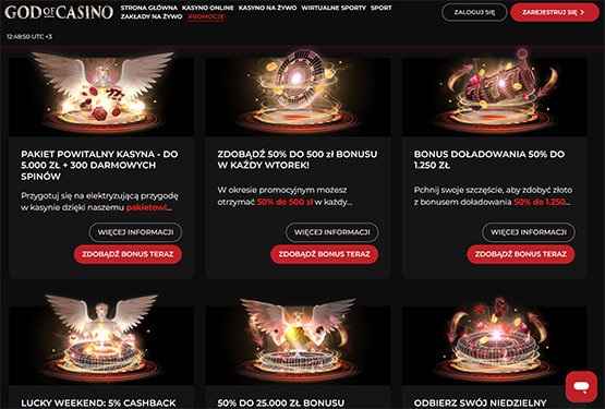 God of Casino bonusy