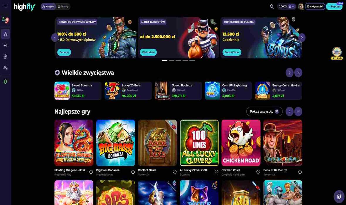 Strona główna kasyna Highflybet