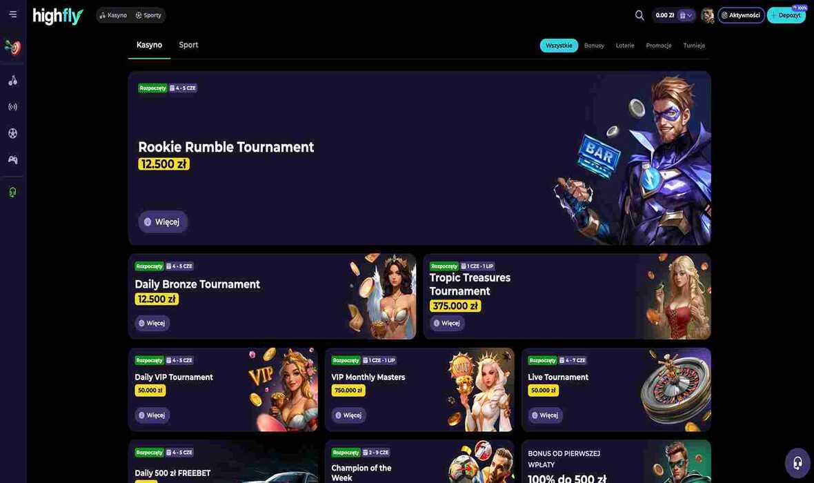 Highflybet kasyno bonusy