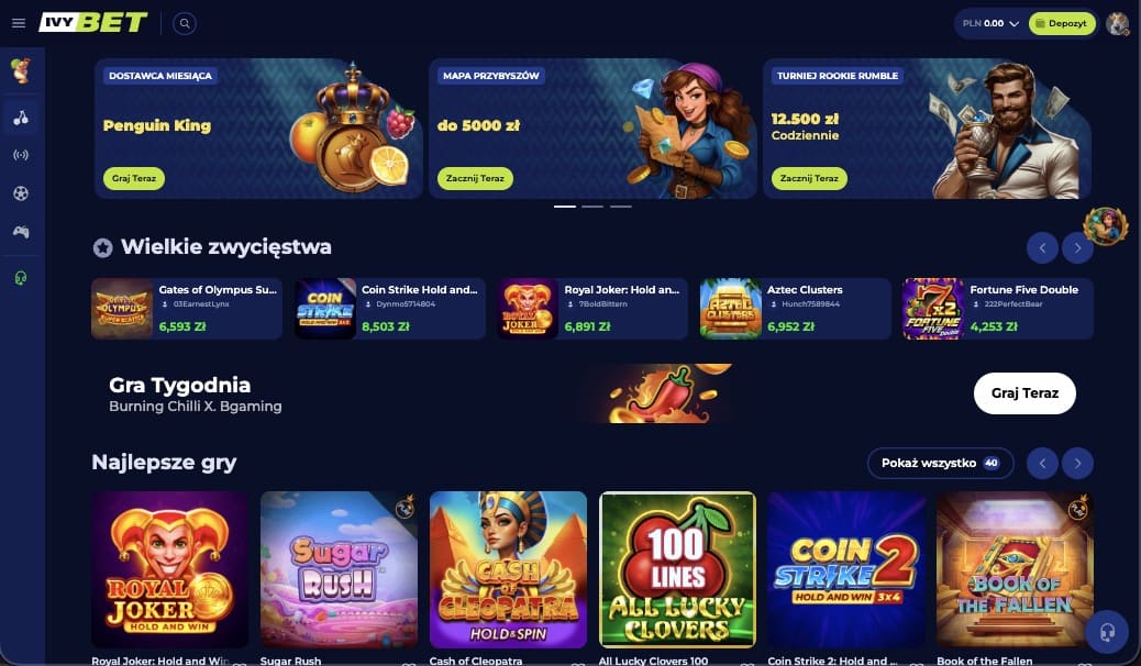 Strona główna kasyna Ivybet