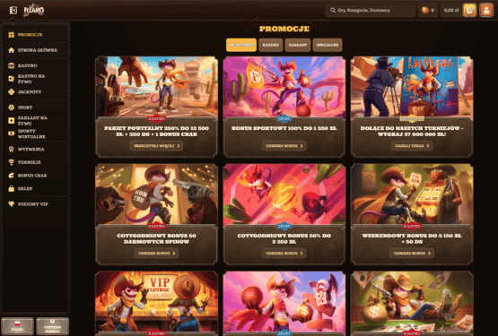 Lizaro kasyno bonusy