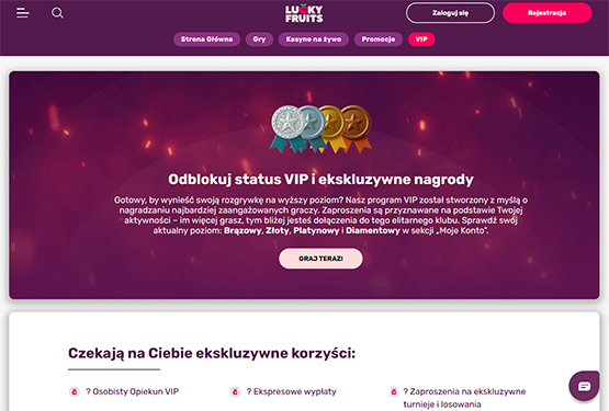 Program VIP kasyna Lucky Fruits 