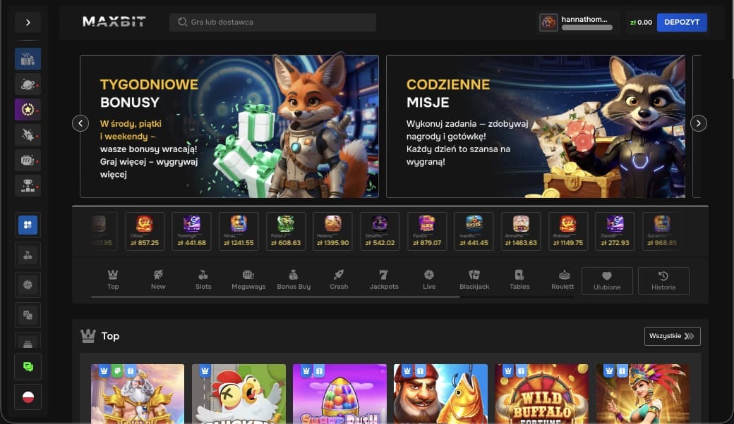Strona główna kasyna Maxbit