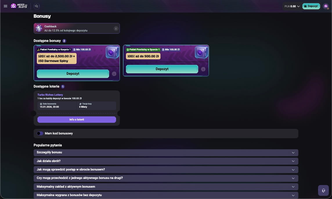 Need For Slots kasyno bonusy