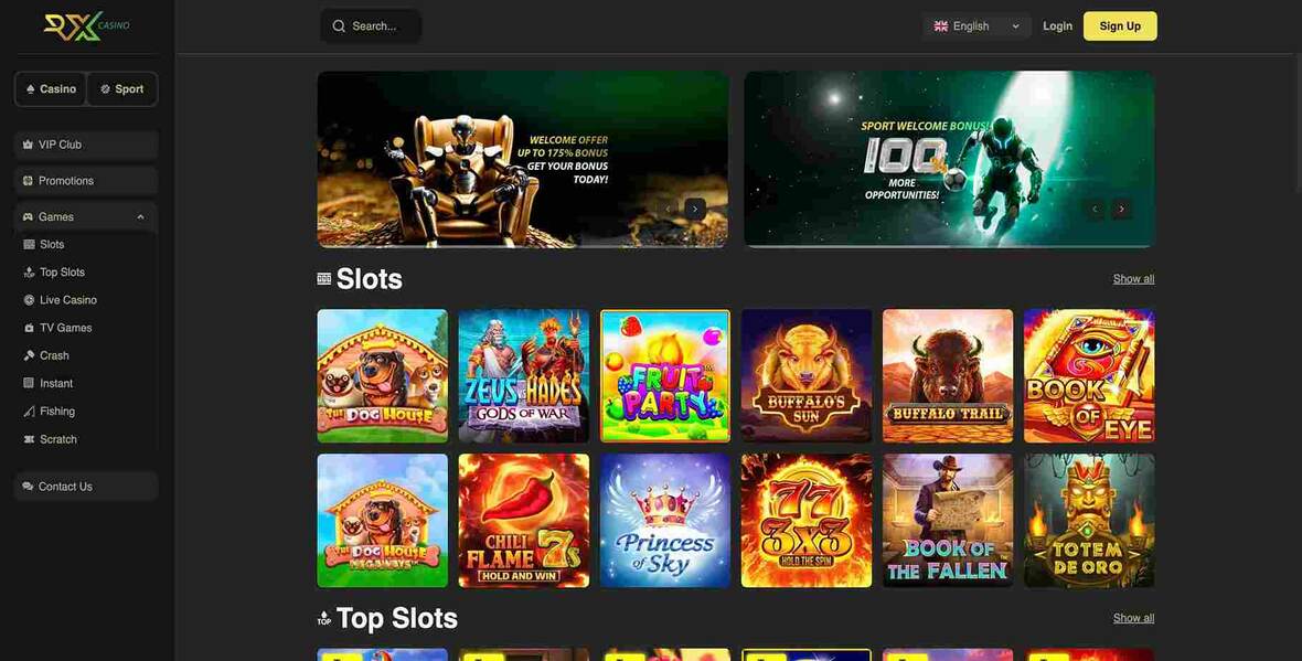 Strona główna kasyna RX