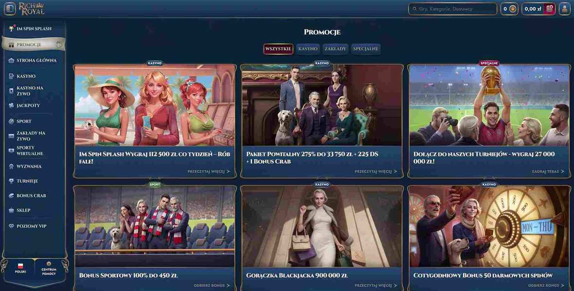 Rich Royal kasyno bonusy