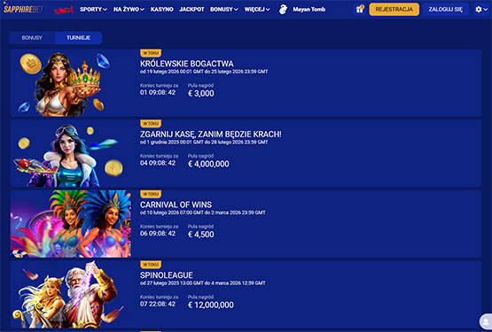 Turnieje SapphireBet
