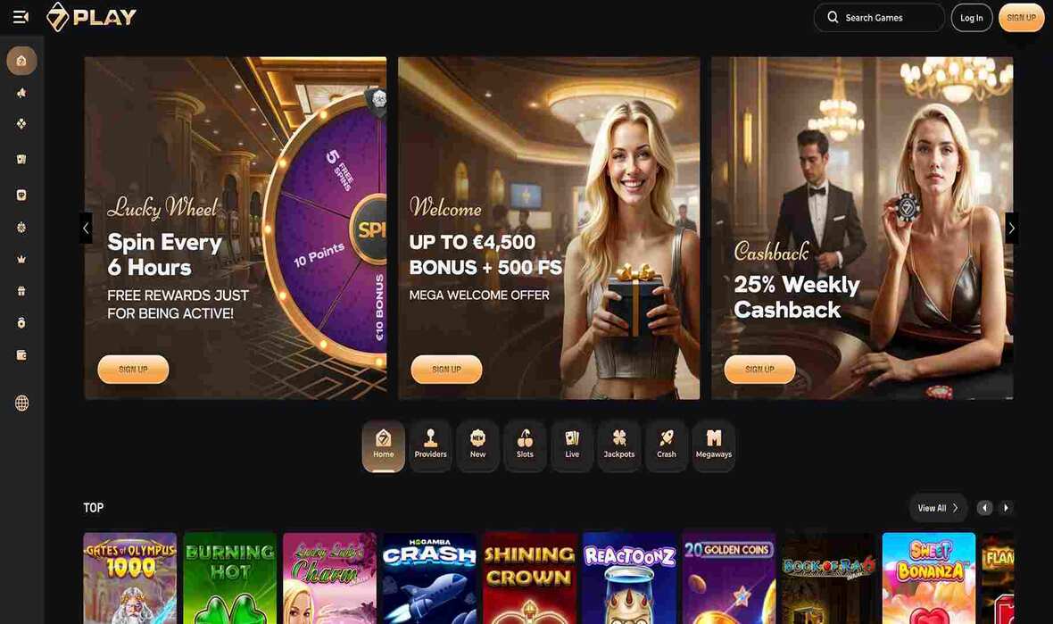 Strona główna kasyna SevenPlay