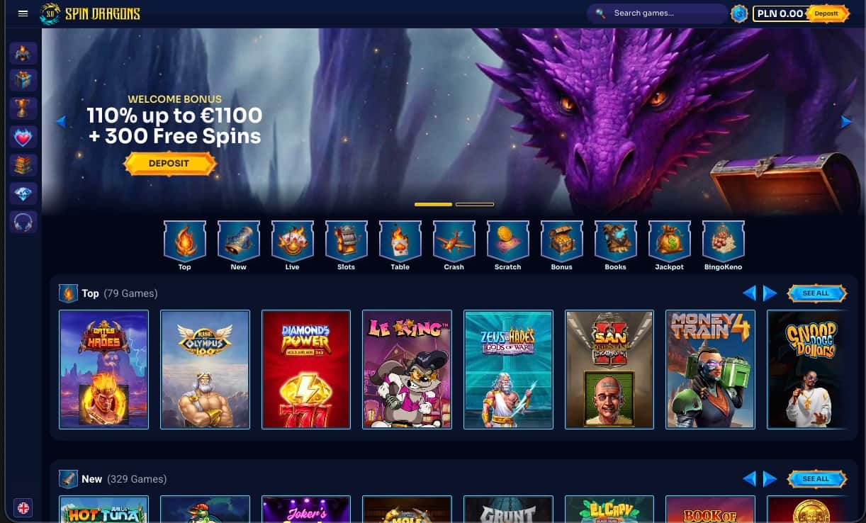 Strona główna kasyna SpinDragons