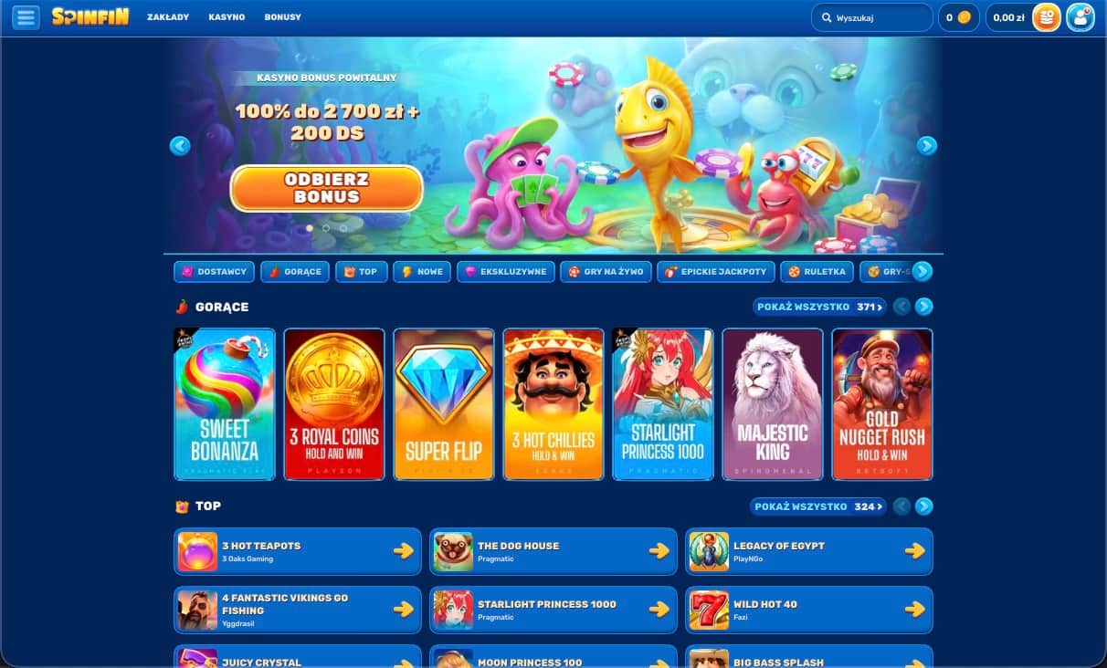 Strona główna kasyna Spinfin
