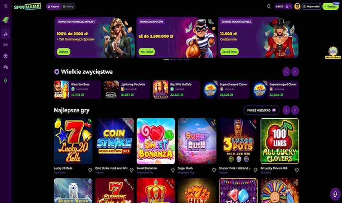 Strona główna kasyna Spinmama