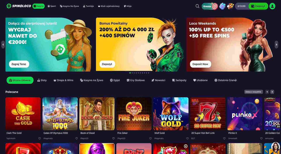 Strona główna kasyna Spinoloco