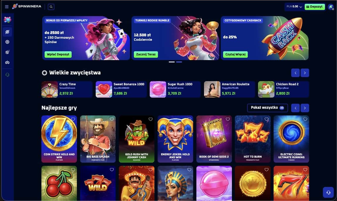 Strona główna kasyna Spinwinera
