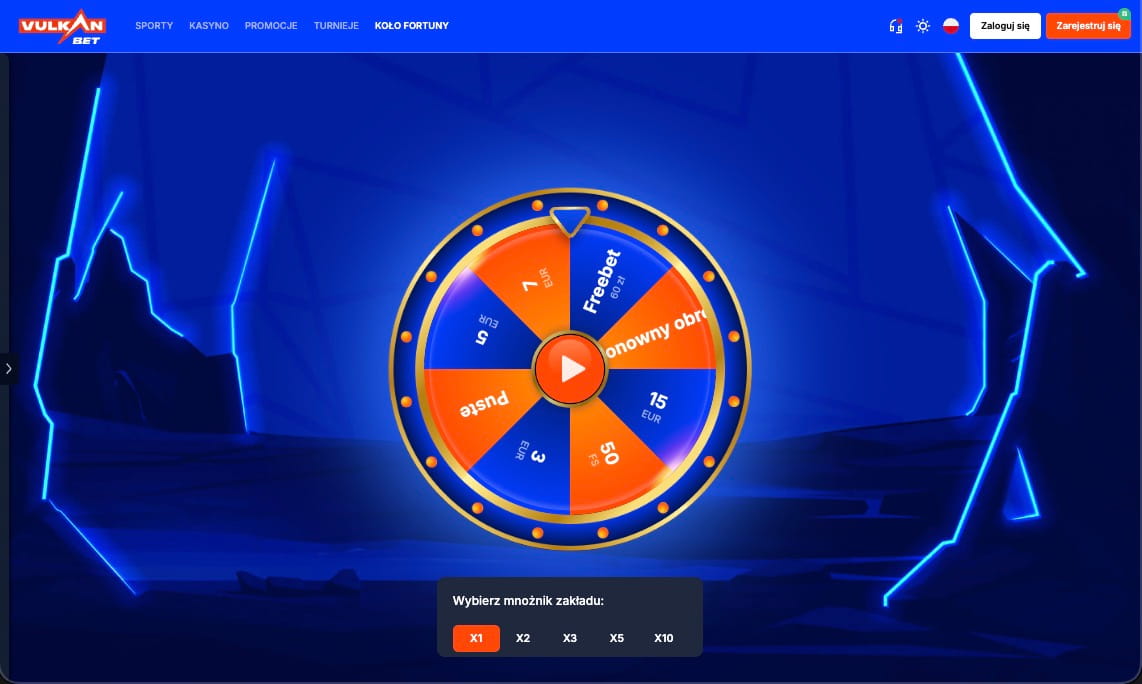 VulkanBet kasyno Koło fortuny