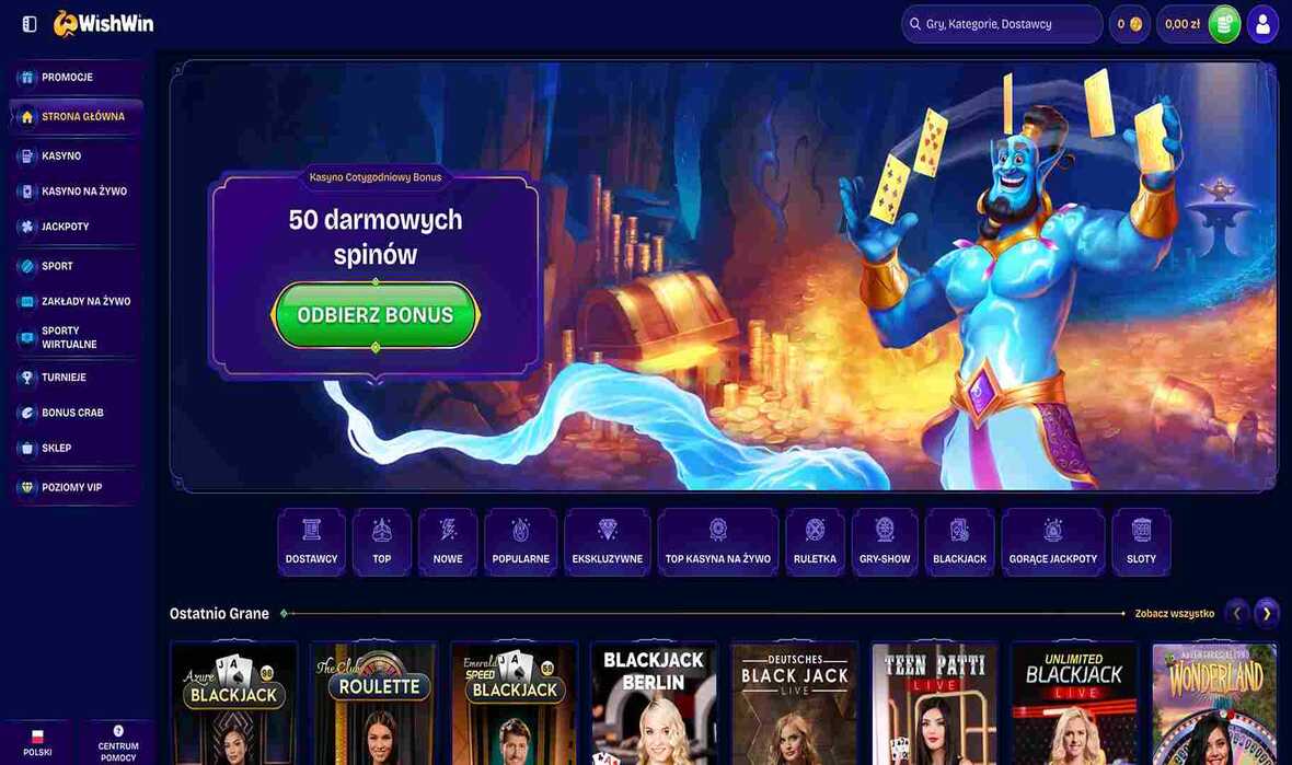 Strona główna kasyna WishWin