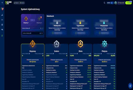 Billionairespin kasyno VIP