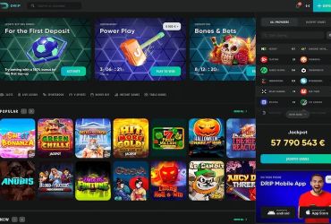 Drip Casino menu główne