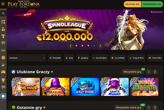 Strona główna kasyna Play Fortuna