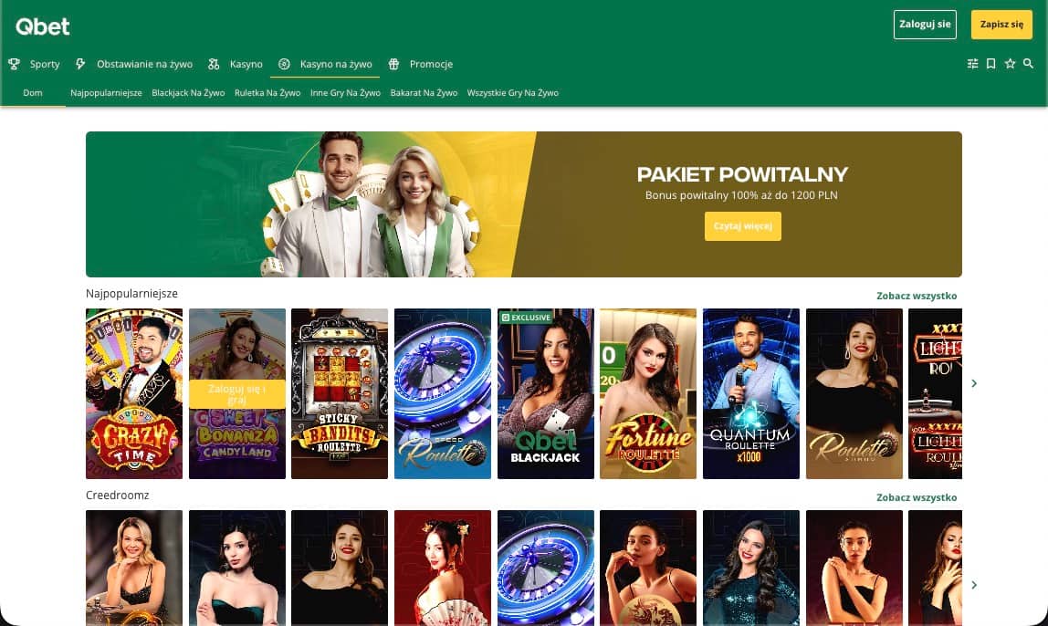 Qbet kasyno gry na żywo