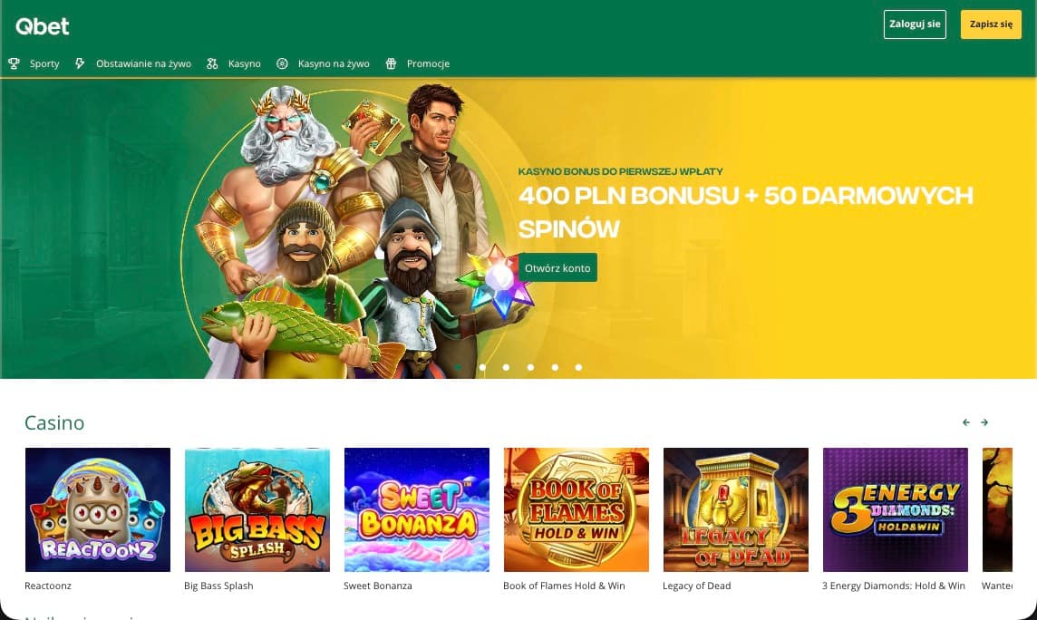 Strona główna kasyna Qbet
