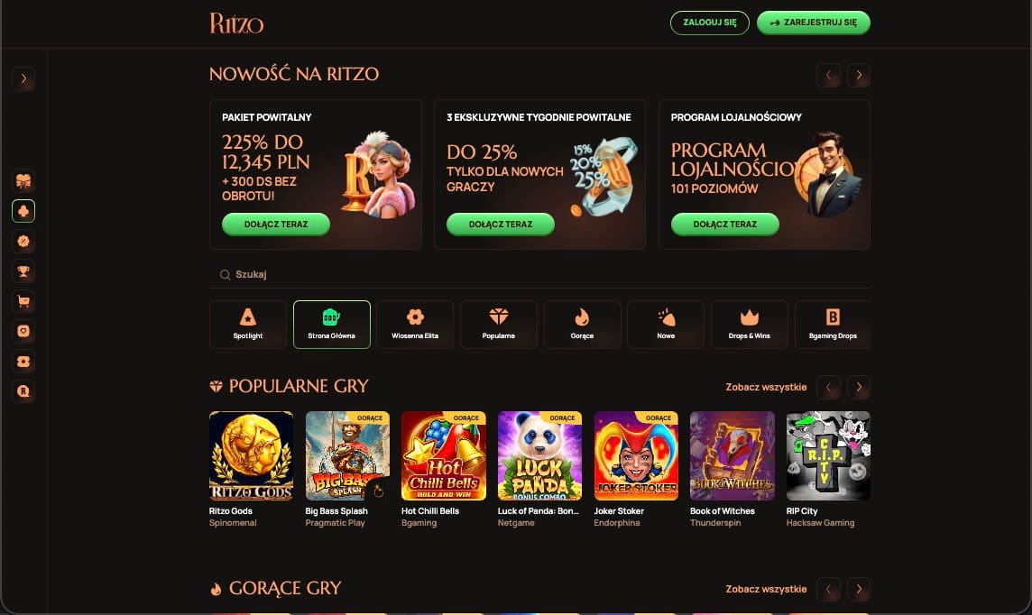 Ritzo Casino strona główna