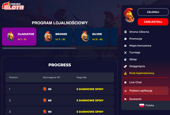 Program lojalnościowy Slota Casino