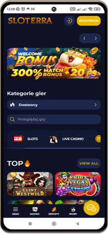 Kasyno Sloterra na komórkę