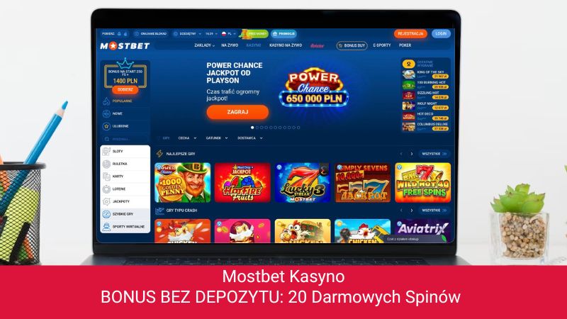 Mostbet Casino na ekranie komputera