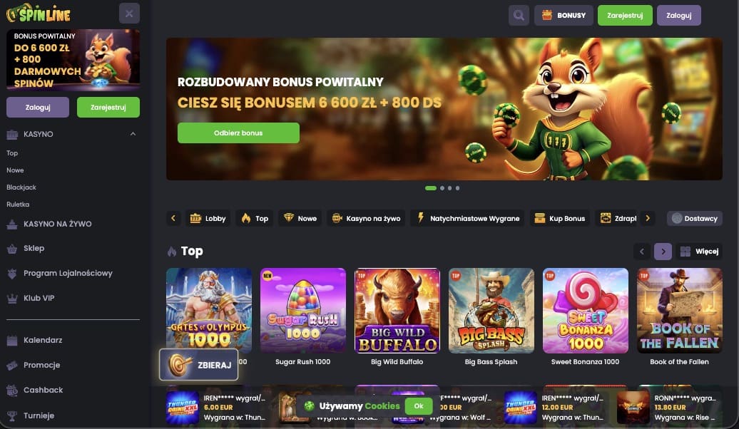 Strona główna kasyna Spinline