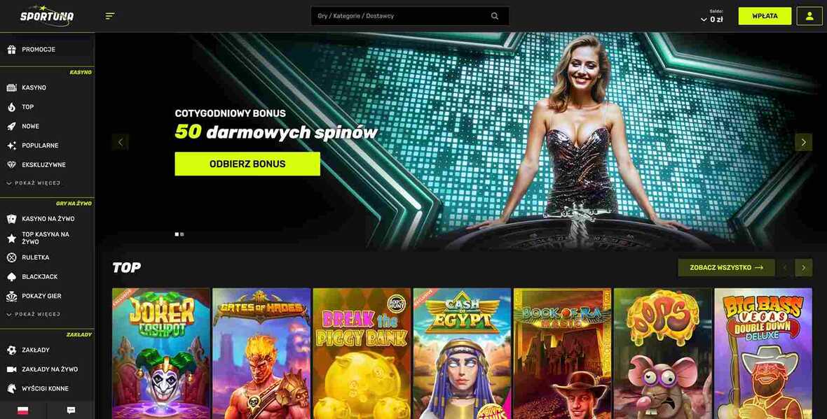 Strona główna kasyna Sportuna