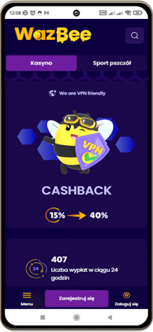 Wazbee kasyno wersja mobilna