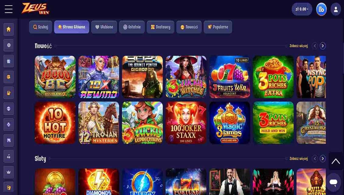 Gry kasynowe ZeusWin