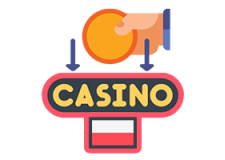 moneta przy transparencie nowego polskiego kasyna z minimalnym depozytem