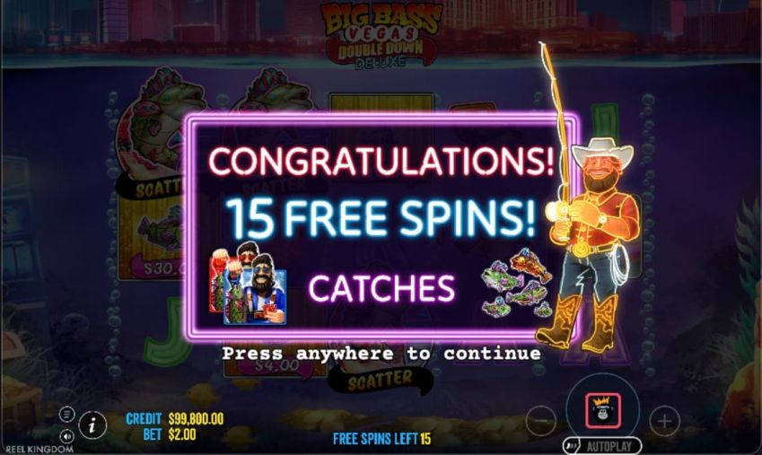 Darmowe Spiny w slocie Big Bass Vegas Double Down Deluxe