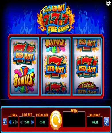 Zagraj teraz w Triple Red Hot 777 automat online od IGT za darmo | Kasynos Online