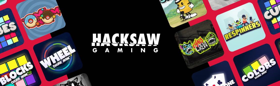 Baner z napisem Hacksaw Games